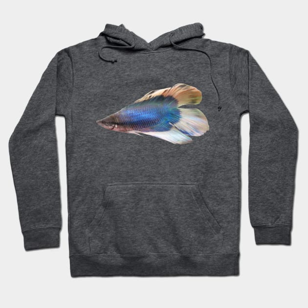 Majestic Blue Betta Fish Hoodie by ARTWORKandBEYOND